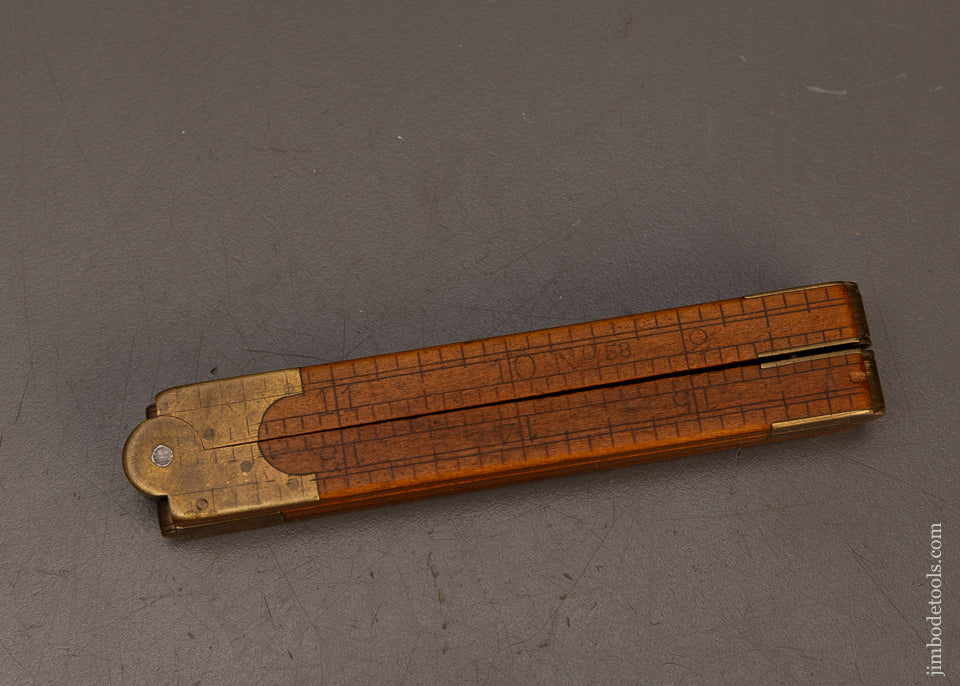 Rare Sixfold Boxwood Folding Rule STANLEY No . 58 - 118491