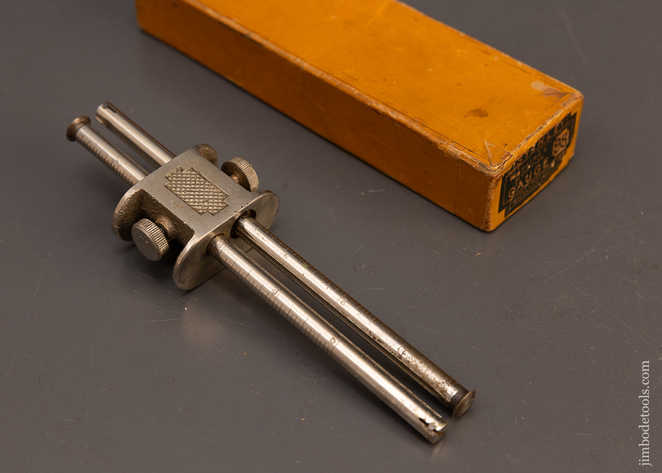 Mint in Box STANLEY No. 98 Marking Gauge with Both Pins and Pizza Wheels - 118531