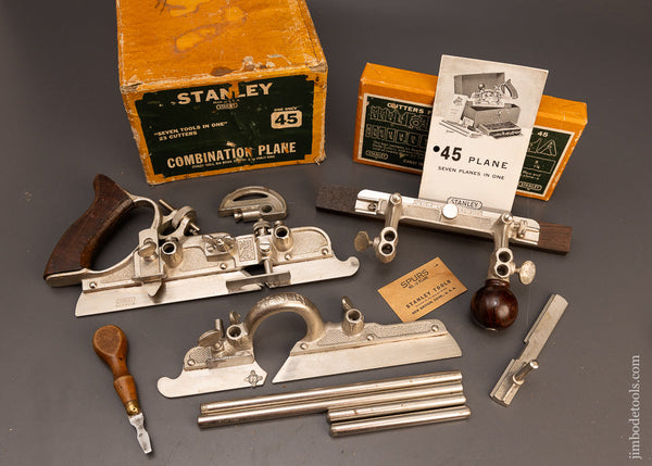 Dead-Mint-&-Unused-100%-Complete-STANLEY-No.-45-Combination-Plane-in-Original-Box-118532