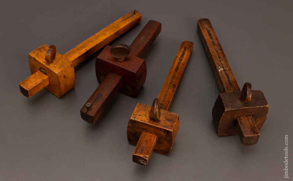 4-Good-Marking-Gauges-in-Boxwood-Mahogany-&-Beech-118578