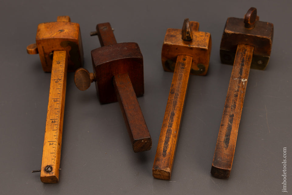 4-Good-Marking-Gauges-in-Boxwood-Mahogany-&-Beech-118578
