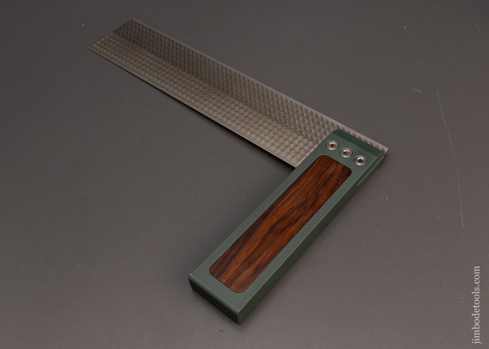 Stunning-Engine-Turned-12-Inch-Try-Square-with-Rosewood-Infill-Mint-118584
