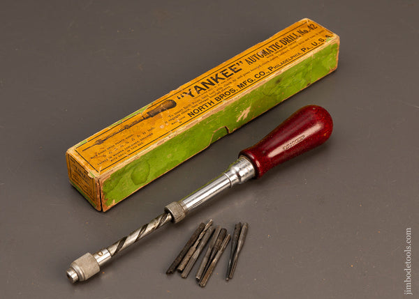 Rare YANKEE No. 42 Automatic Drill with 8 Bits Mint in Box - 118614