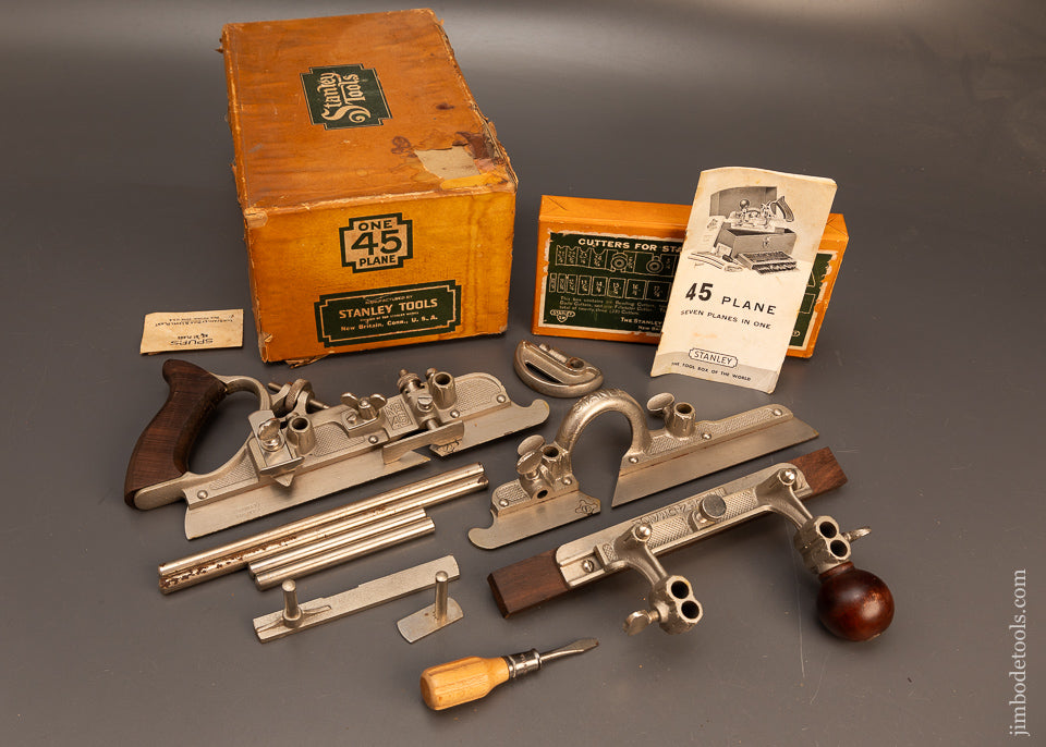 Mint & Unused 100% Complete STANLEY No. 45 Combination Plow Plane - 118634