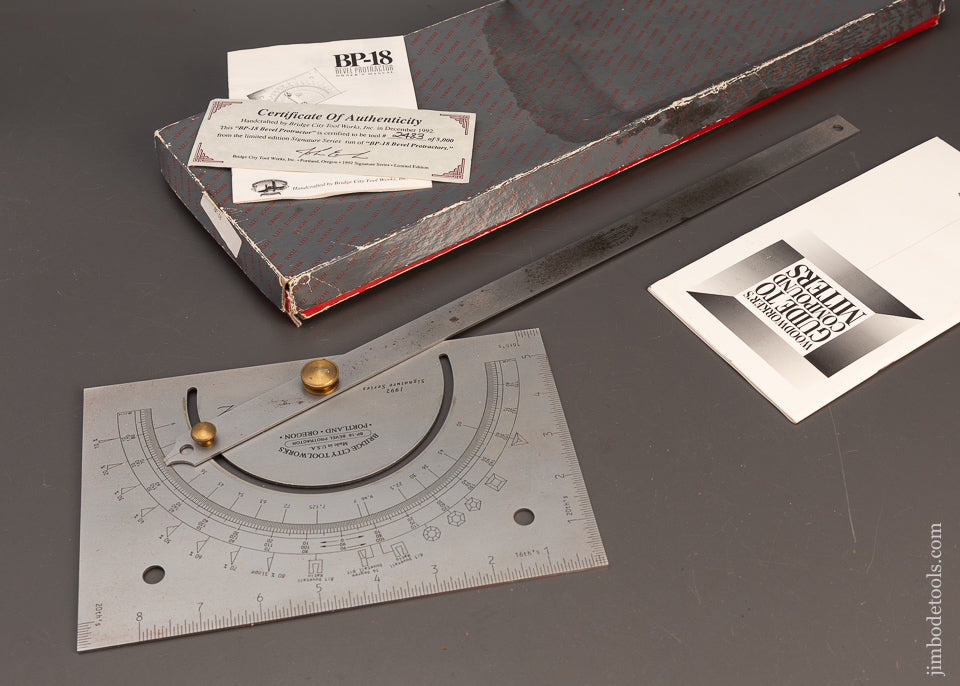 BRIDGE-CITY-TOOL-WORKS-BP-18-Bevel-Protractor-in-Original-Box-118638