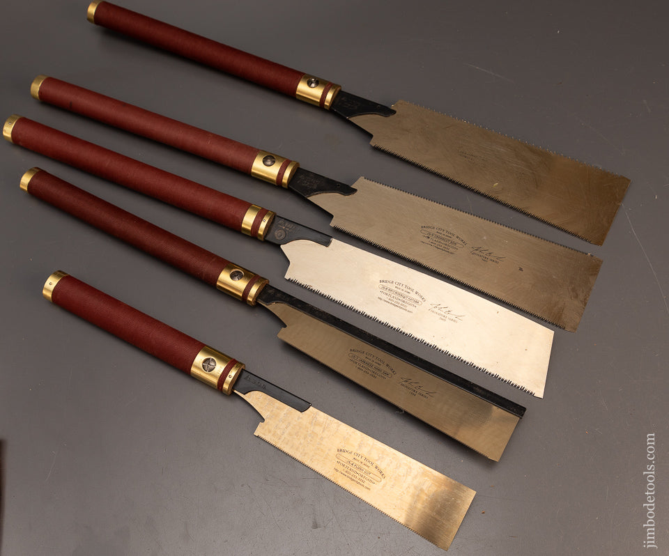 Very-Rare-Limited-Edition-Set-of-5-BRIDGE-CITY-TOOL-WORKS-Japanese-Saws-118665