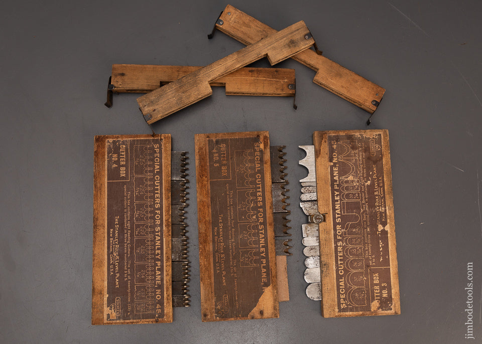 Extremely-Rare-SPECIAL-Cutter-Set-for-STANLEY-No.-45-Combination-Plow-Plane-118685