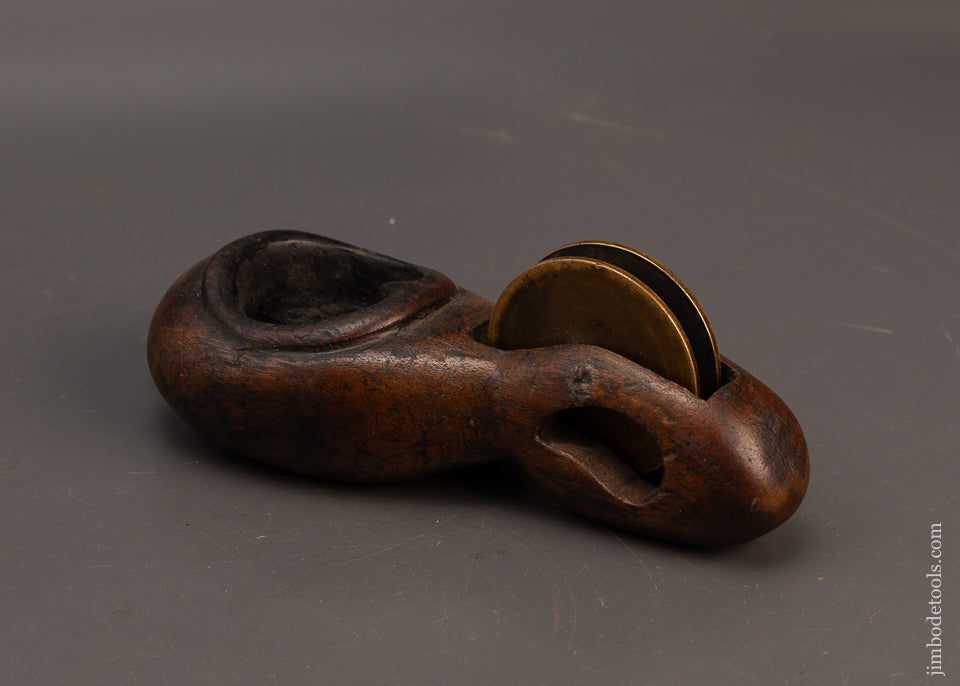 Early Sumitsubo with Brass Reel Japanese Ink Line - 118737