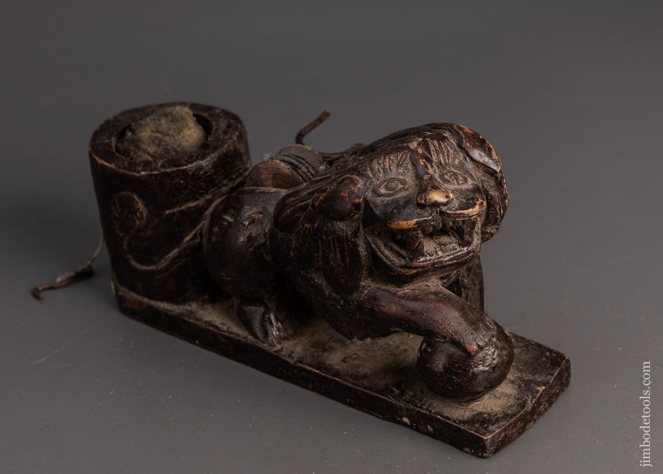 Extra-Large-Carved-Lion-Sumitsubo-Japanese-Ink-Line-118754