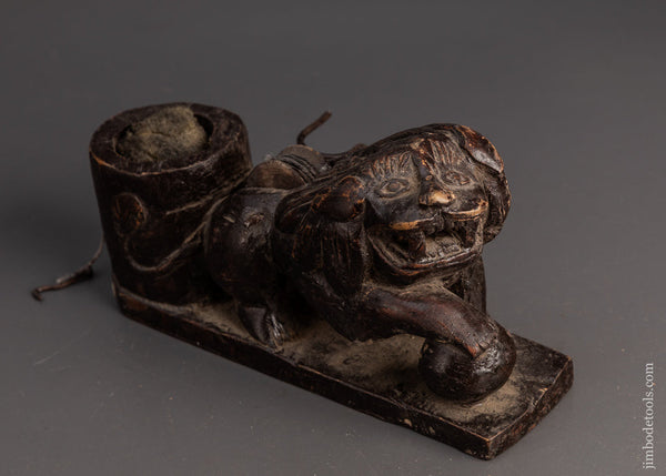 Extra-Large-Carved-Lion-Sumitsubo-Japanese-Ink-Line-118754