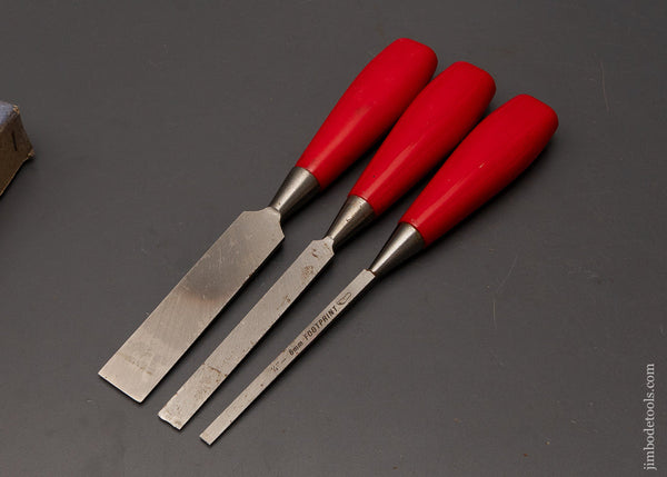 Dead Mint in Box Set of 3 FOOTPRINT Bevel Edge Chisels - 118783 – Jim ...