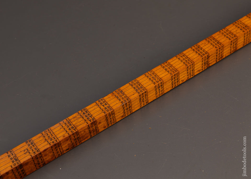 Near Mint Brass Tipped 48 Inch Lumber Stick - 118811