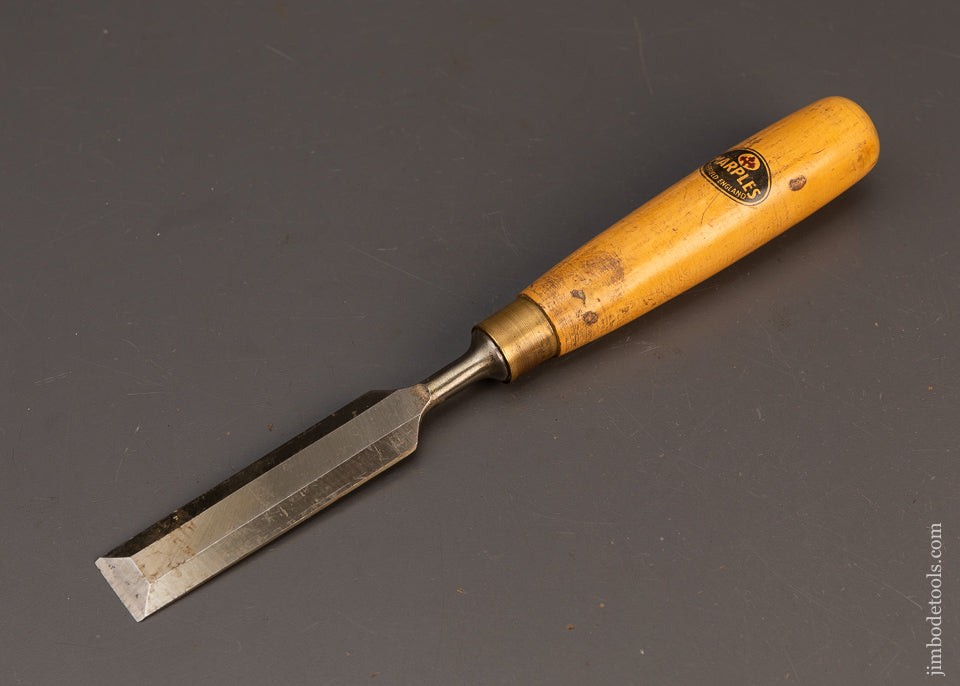 Near Mint MARPLES 1 Inch Boxwood Handled Bevel Edge Tang Chisel - 118833