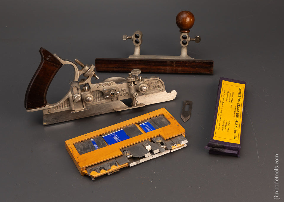 100%-Complete-Near-Mint-RECORD-No.-405-Combination-Plow-Plane-in-Original-Box-118836