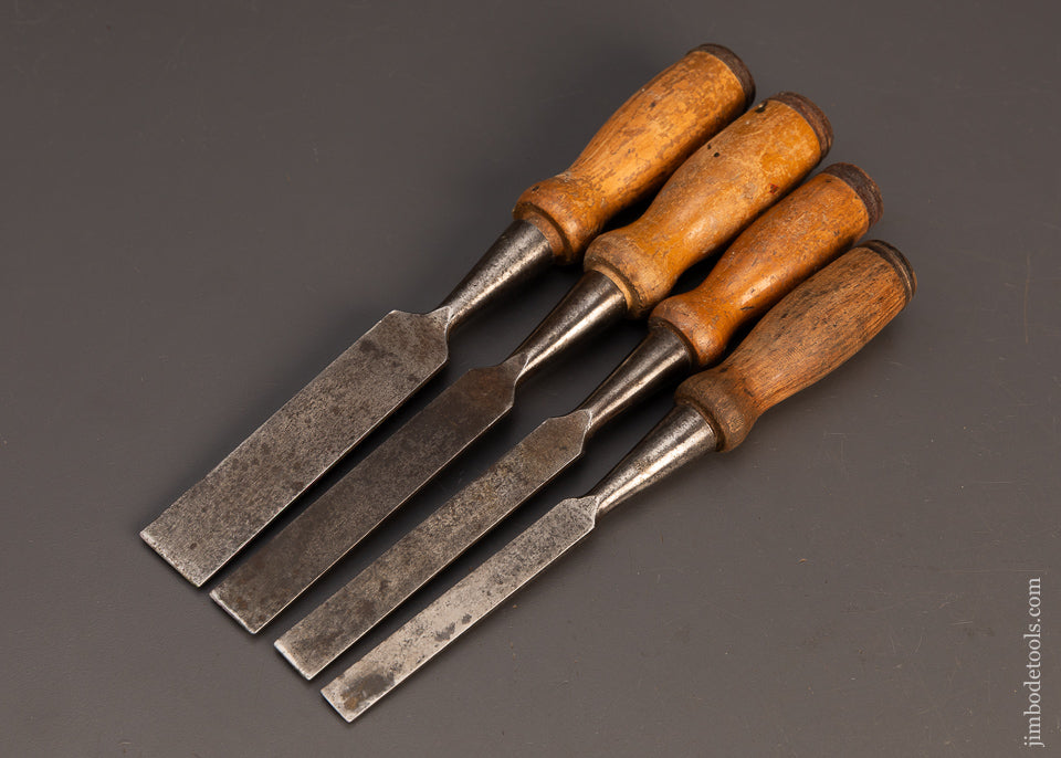 Set-of-4-MARPLES-Bevel-Edge-Socket-Firmer-Chisels-118841