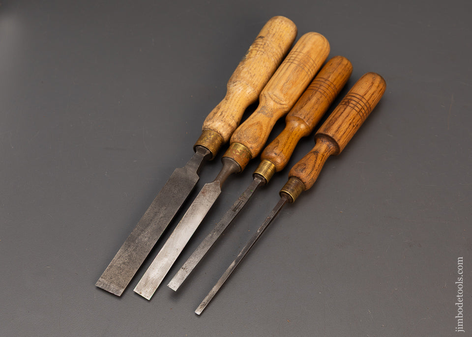 Graduated-Set-of-4-MARPLES-Bevel-Edge-Tang-Chisels-118842