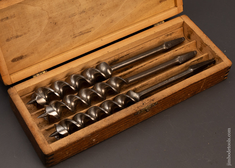 Fine-Set-of-RUSSELL-JENNINGS-Auger-Bits-in-Original-3-Tier-Box-118849