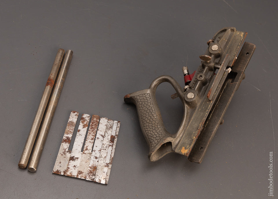 Fine-&-Complete-MARPLES-No.-M44-Plow-Plane-with-All-8-Cutters-in-Original-Box-118854
