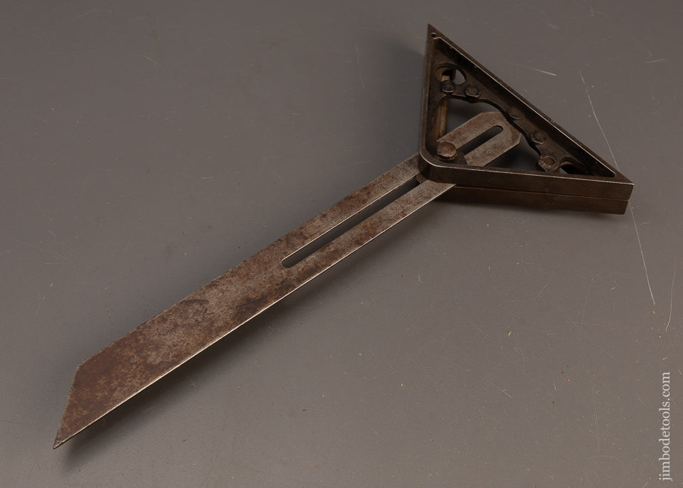 Rare-STILWELL-PATENT-Combination-Bevel,-Level,-Protractor,-Square-118874