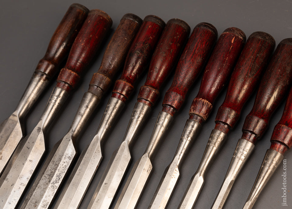 Fantastic-Set-of-10-STANLEY-No.-720-Chisels-118876