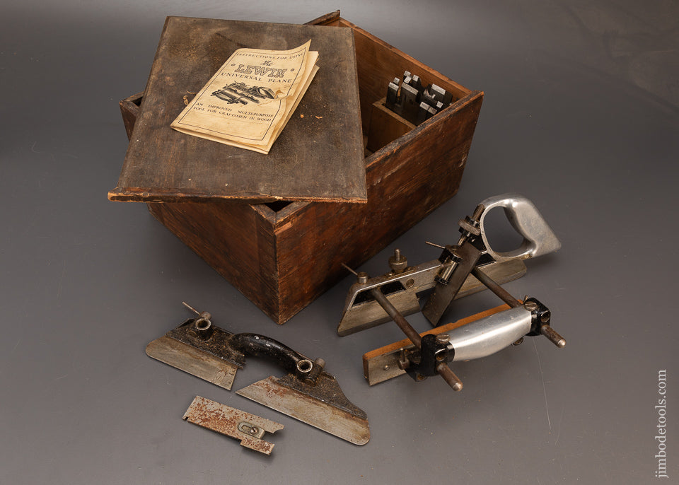 LEWIN Plow Plane Complete with All 18 Cutters in Original Box - 118879