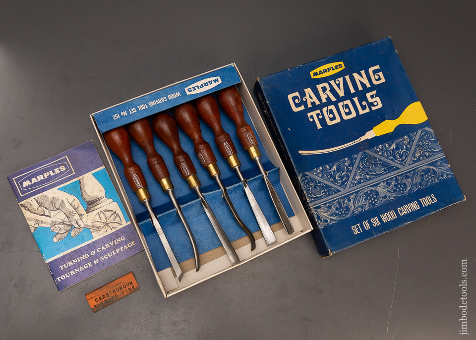 MARPLES-Set-of-6-Carving-Tools-Mint-in-Box-118891