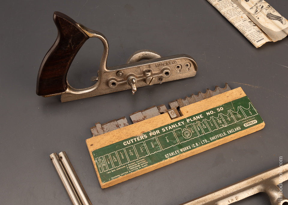 100%-Complete-STANLEY-No.-50-Plow-Plane-Near-Mint-in-Box-118908