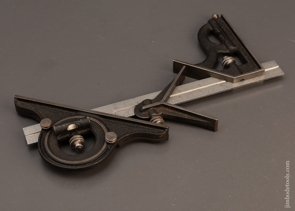 Near-Mint-STARRETT-12-Inch-Combination-Square-Set-118994