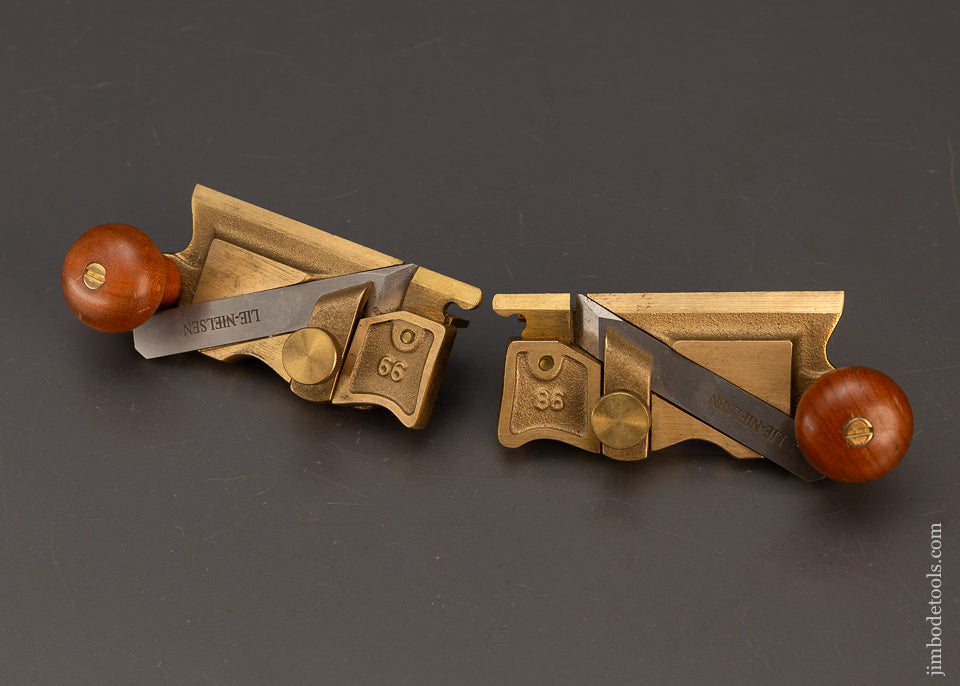 Near-Mint-Pair-of-LIE-NIELSEN-No.-98-&-99-Bronze-Side-Rabbet-Planes-119052-AS-OF-MAR-31
