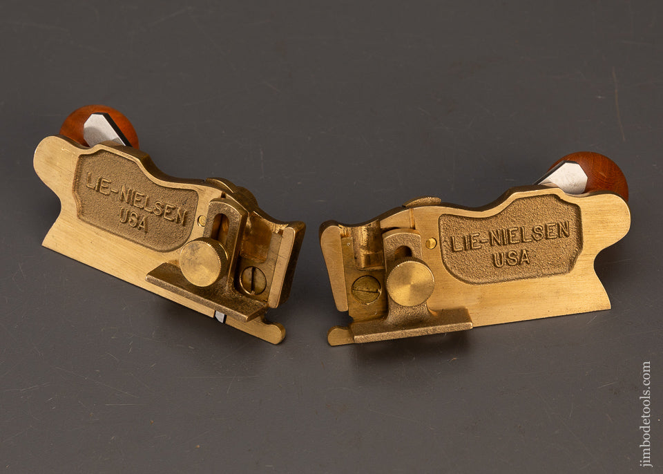 Near-Mint-Pair-of-LIE-NIELSEN-No.-98-&-99-Bronze-Side-Rabbet-Planes-119052-AS-OF-MAR-31