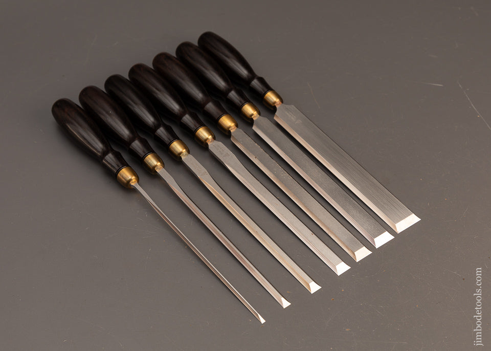 Mint-BLUE-SPRUCE-7-Piece-Paring-Chisel-Set-with-Ebony-Handles-119056