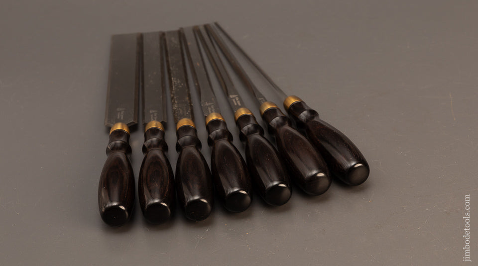 Mint-BLUE-SPRUCE-7-Piece-Paring-Chisel-Set-with-Ebony-Handles-119056