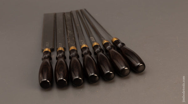 Mint BLUE SPRUCE 7 Piece Paring Chisel Set with Ebony Handles - 119056 ...