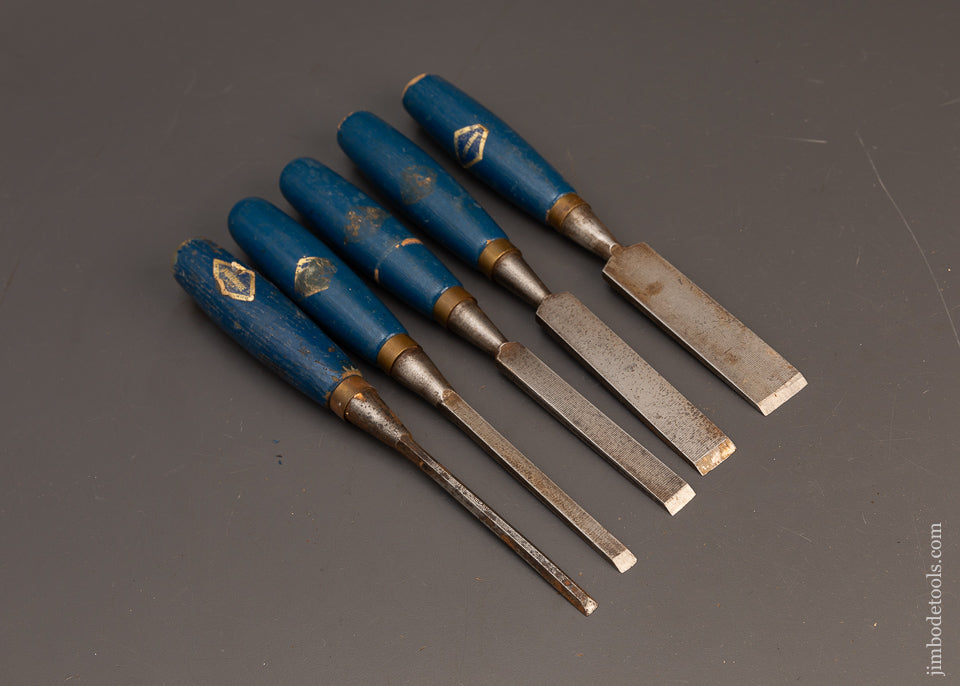 WHITMORE-SHEFFIELD-Set-of-5-Bevel-Edge-Chisels-119063