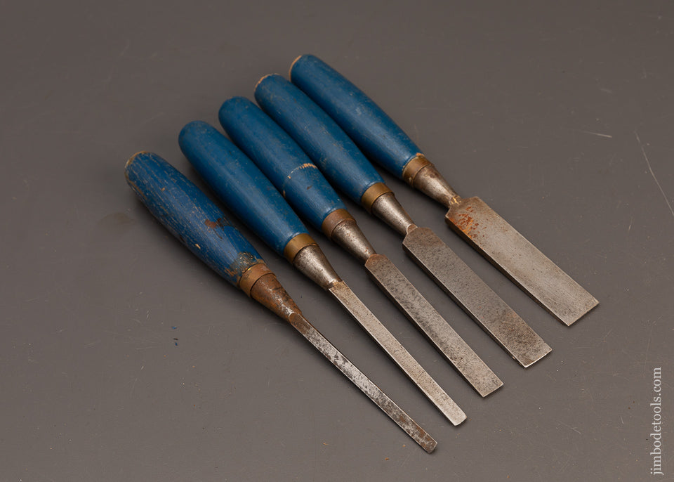 WHITMORE-SHEFFIELD-Set-of-5-Bevel-Edge-Chisels-119063