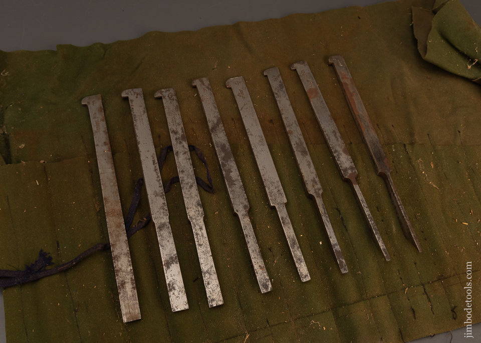 Great-Graduated-Set-of-8-Plow-Plane-Irons-by-HEARNSHAW-119131