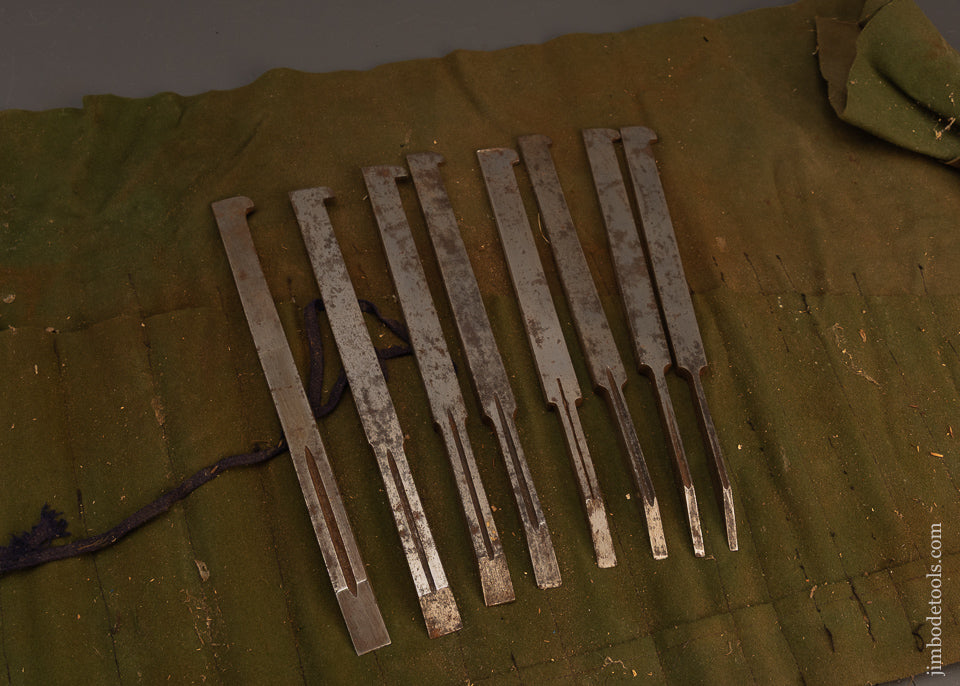 Great-Graduated-Set-of-8-Plow-Plane-Irons-by-HEARNSHAW-119131