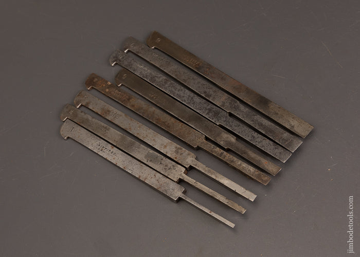 Complete-Graduated-Set-of-8-Plow-Plane-Irons-by-GRIFFITHS-NORWICH-119163