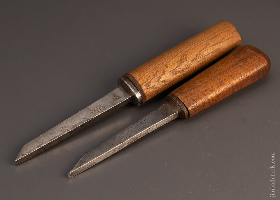 Extra-Fine-Pair-5/16-&-3/8-Pig-Sticker-Mortise-Chisel-by-BUTCHER-119176