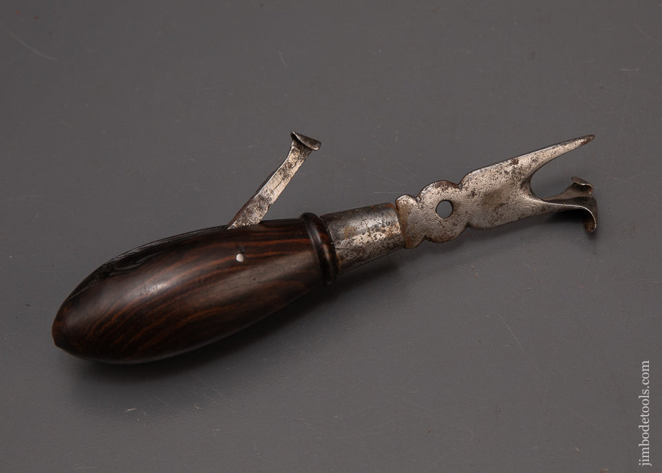 Fabulous-Race-Knife-with-Rosewood-Handle-&-Fold-Out-Cutter-119192B