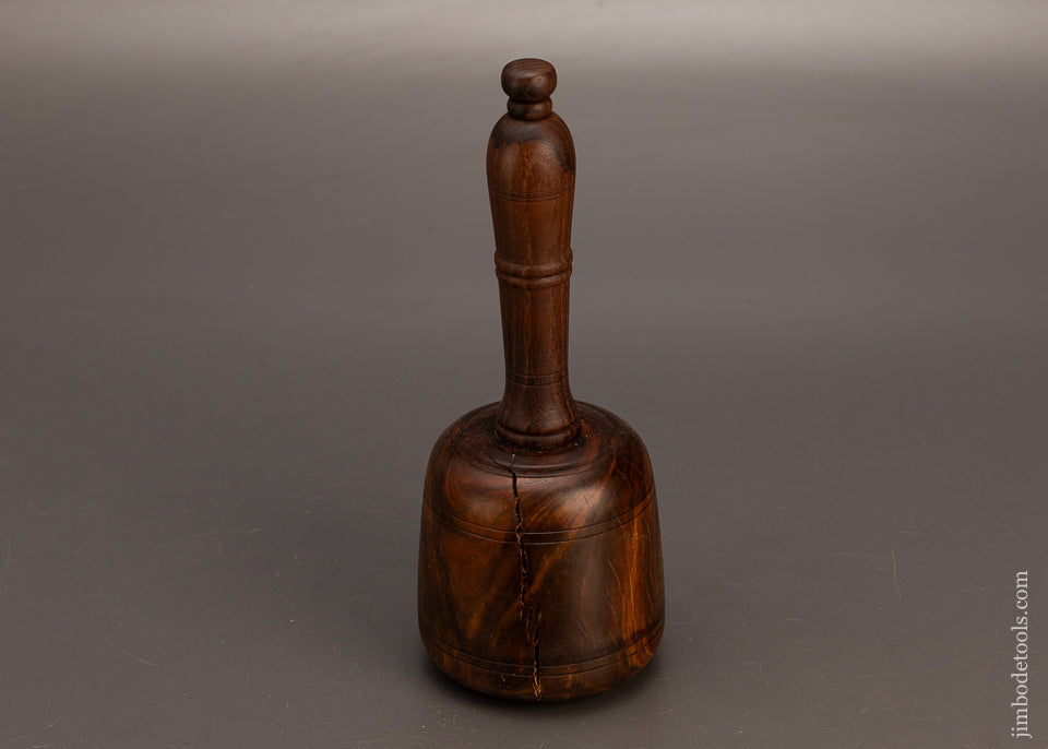 Stunning-1-Pound-13-Ounce-Fancy-Lignum-Vitae-English-Carving-Mallet-119232