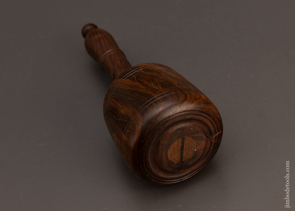 Stunning-1-Pound-13-Ounce-Fancy-Lignum-Vitae-English-Carving-Mallet-119232