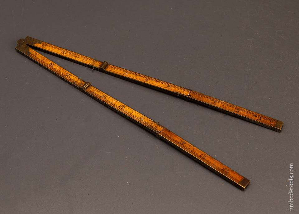 Rare-&-Fine-6-Fold-STANLEY-No.-58-1/2-Boxwood-Rule-119255