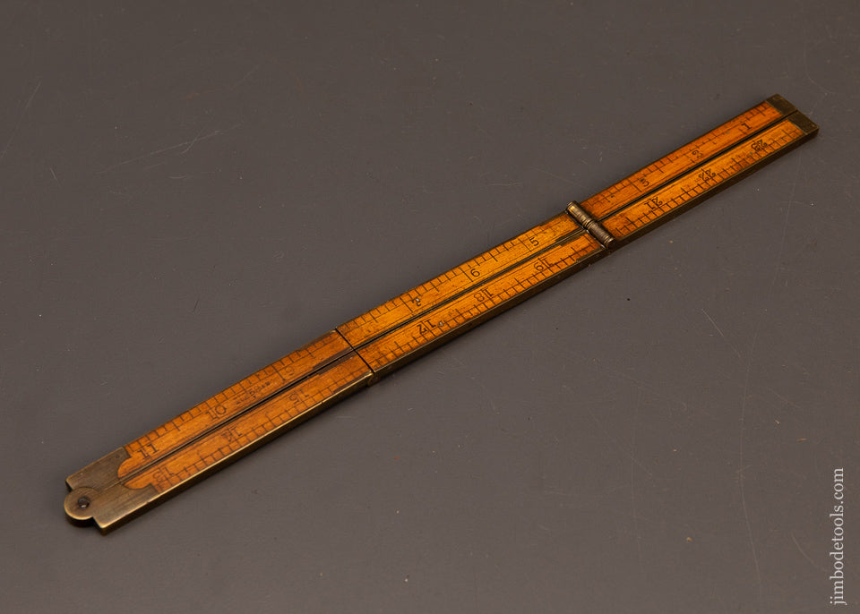 Rare-&-Fine-6-Fold-STANLEY-No.-58-1/2-Boxwood-Rule-119255