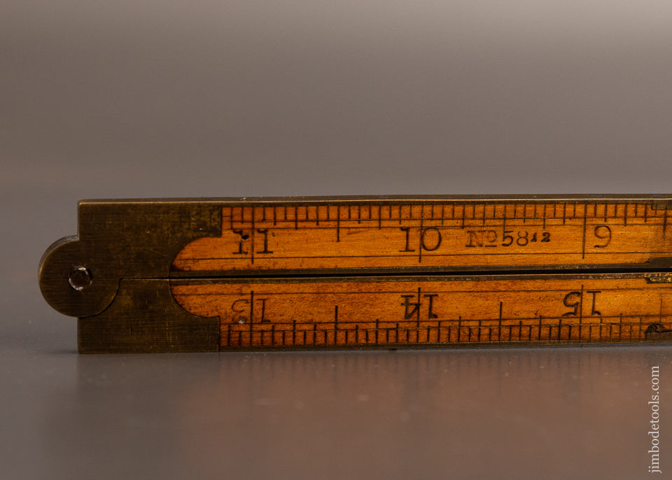 Rare-&-Fine-6-Fold-STANLEY-No.-58-1/2-Boxwood-Rule-119255