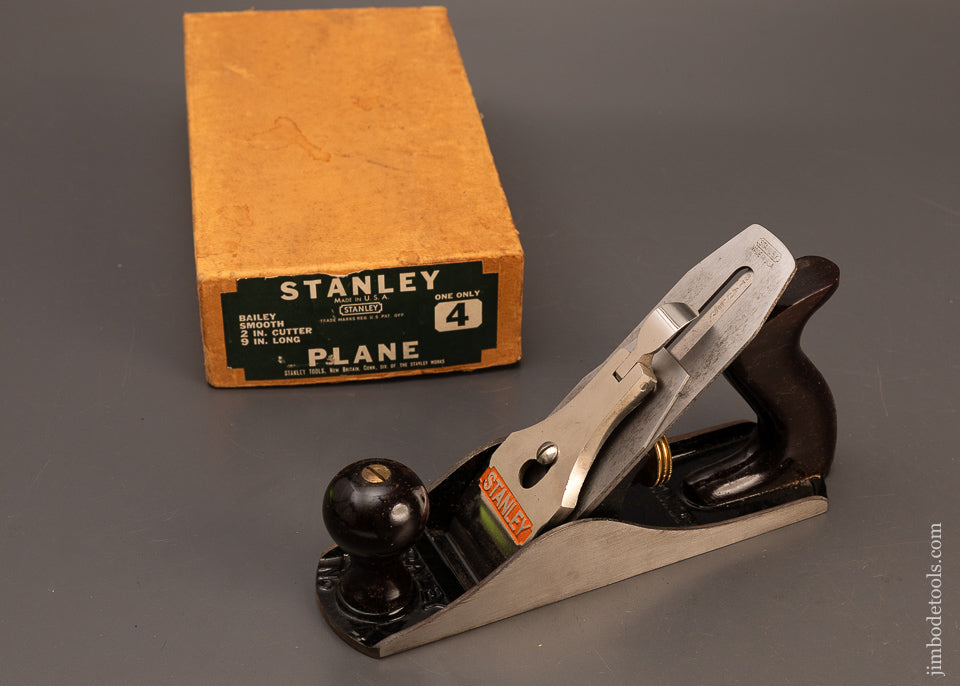 STANLEY-No.-4-Smooth-Plane-Near-Mint-in-Box-119263