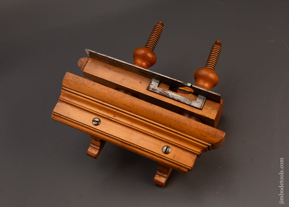 Gorgeous-Solid-Boxwood-G.W.-DENISON-Screw-Arm-Plow-Plane-119278