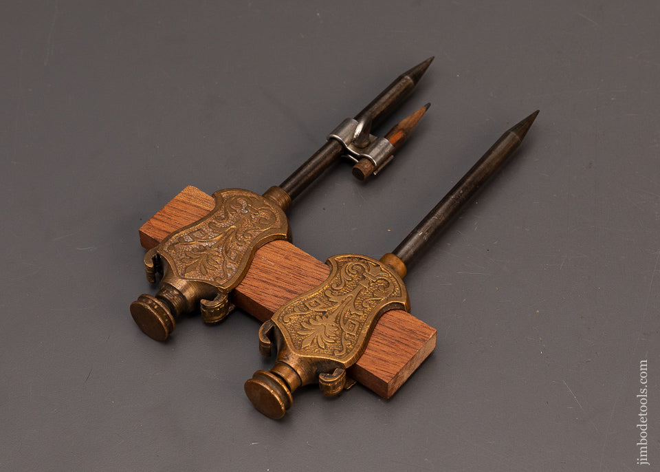 STANLEY-No.-3-Large-Ornate-Brass-Trammel-Points-119288