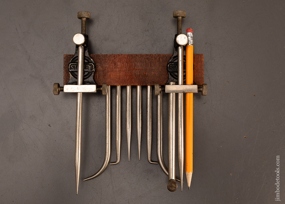 Rare-Fine-&-Complete-STANLEY-No.-6-Trammel-Point-Set-119334-AS-OF-MAR-2