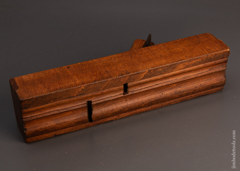 18th-Century-Double-Iron-3-5/8-Inch-Crown-Moulding-Plane-by-I.-SLEEPER-(Unmarked)-119358